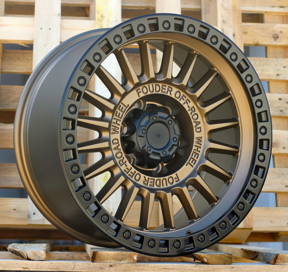 R18x9  6X139.7  ET  0  110.1  JT222  Bronze+Polished Lip (YYPL)  For 4X4  (K3)