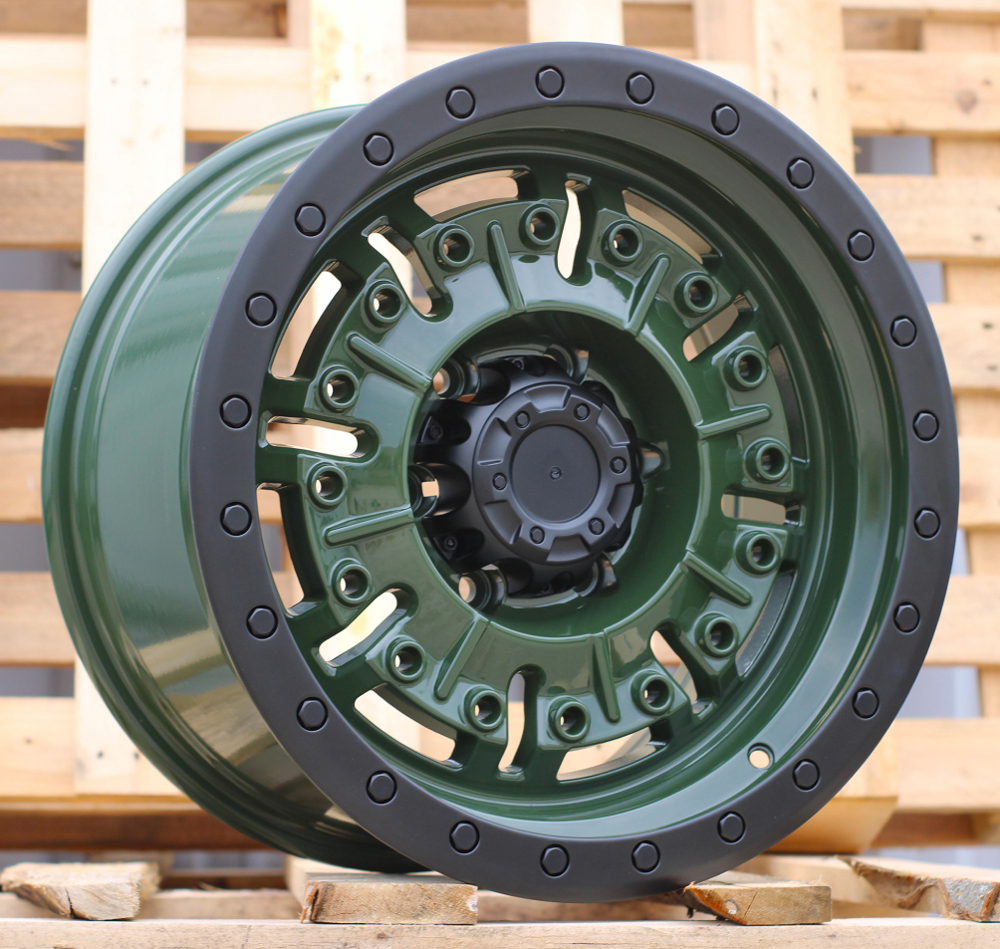 R17x9  6X139.7  ET  0  110.1  JT250  Olive Green+Black Lip (OGBLP)  For 4X4  (K3)