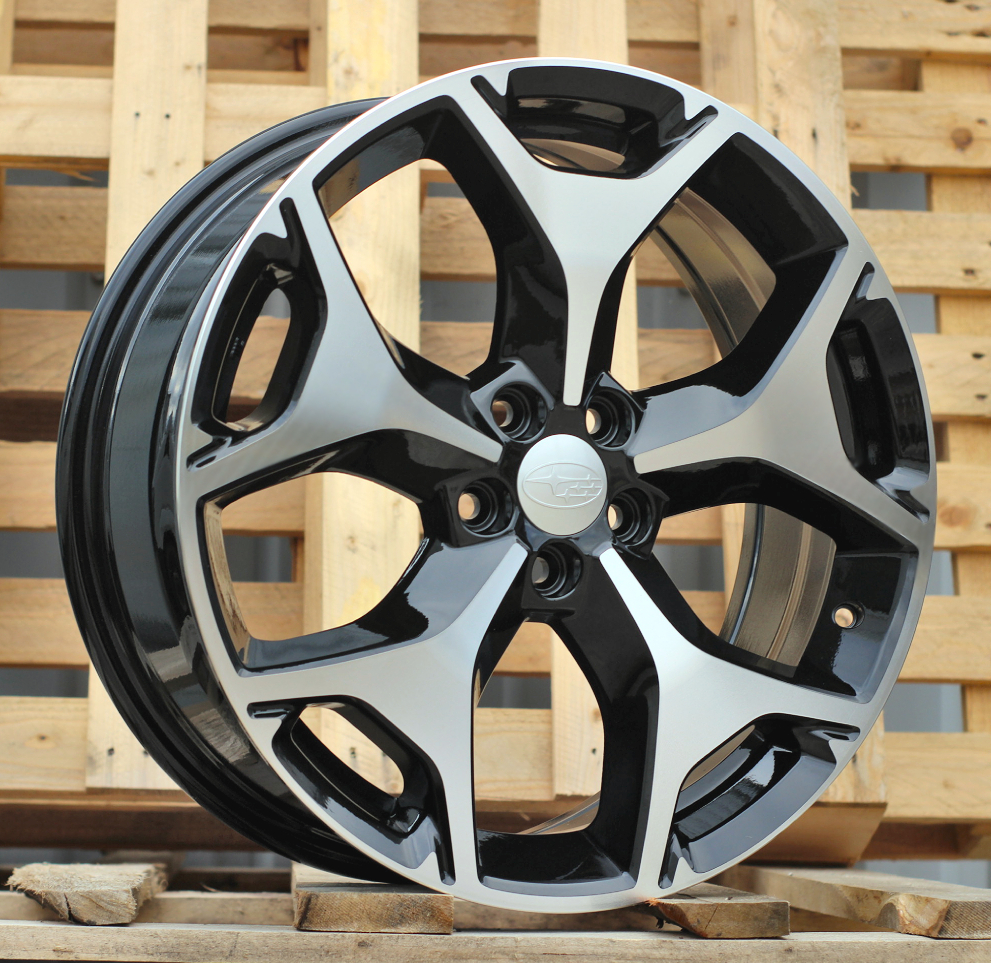 R18x7  5X100  ET  48  56.1  BY164  (IN8013)  Black Polished (MB)  For SUBAR  (K4)