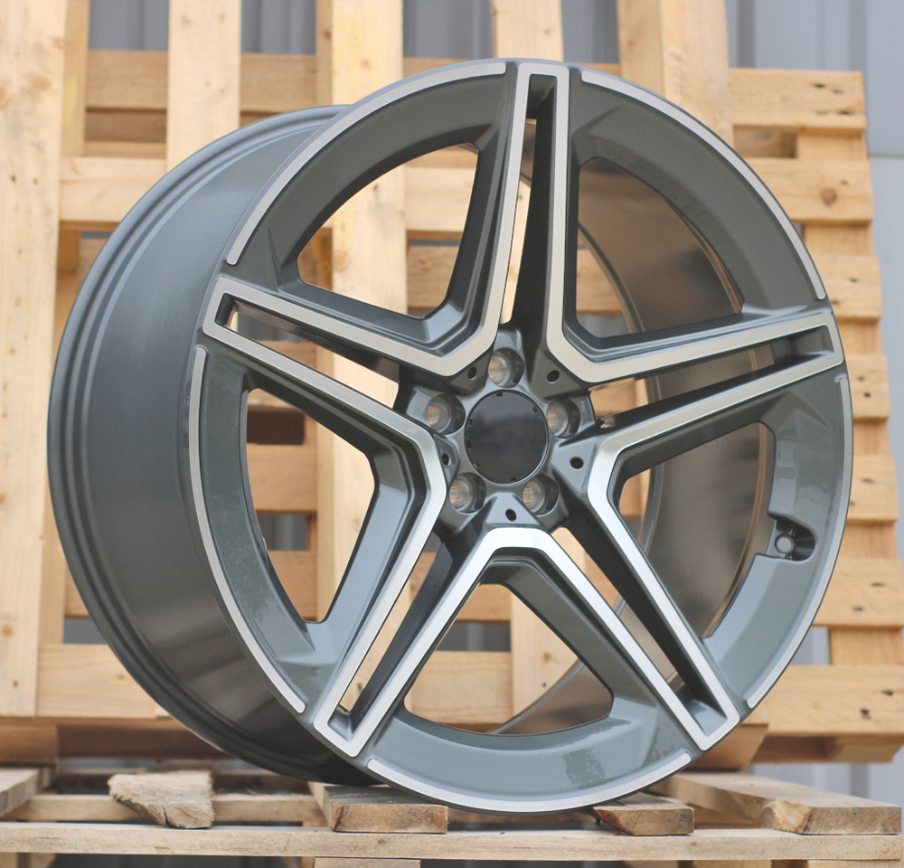 R22x11.5  5X112  ET  47  66.5  FBX142  (H3067F)  Grey Polished (MG)  For MER  (Z3)  (HYBRID FORGED Rear+Front)