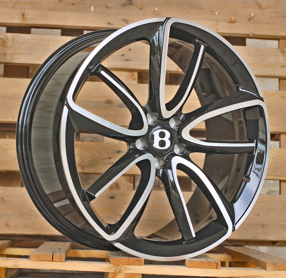 R21x9.5  5X112  ET  41  57.1  FB0493  Black Polished (MB)  For BENTL  (K7)  (FORGED)