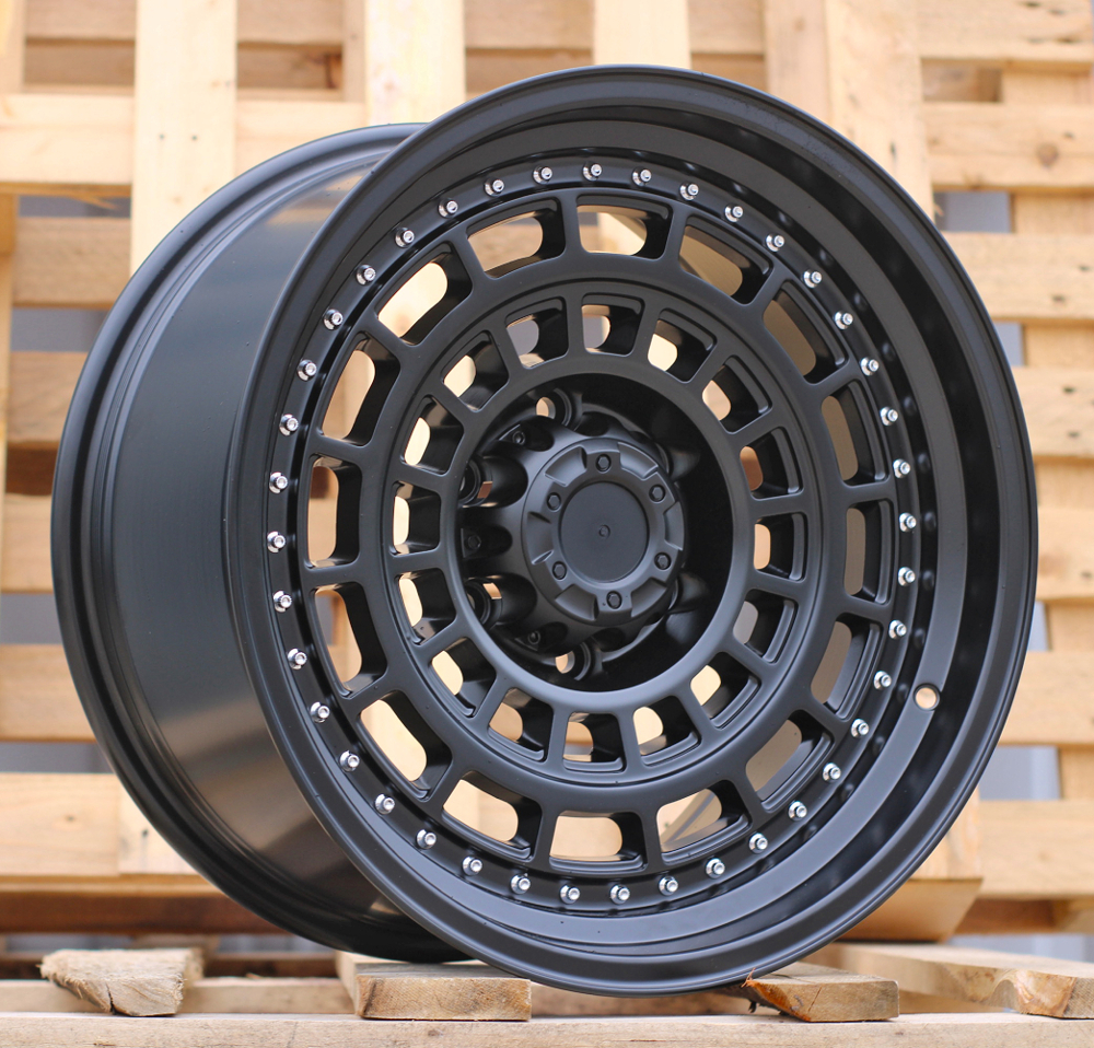 R18x9  6X139.7  ET  0  110.1  JT221  Black Matt (BM)  For 4X4  (K3)  ((MB+Rivets))