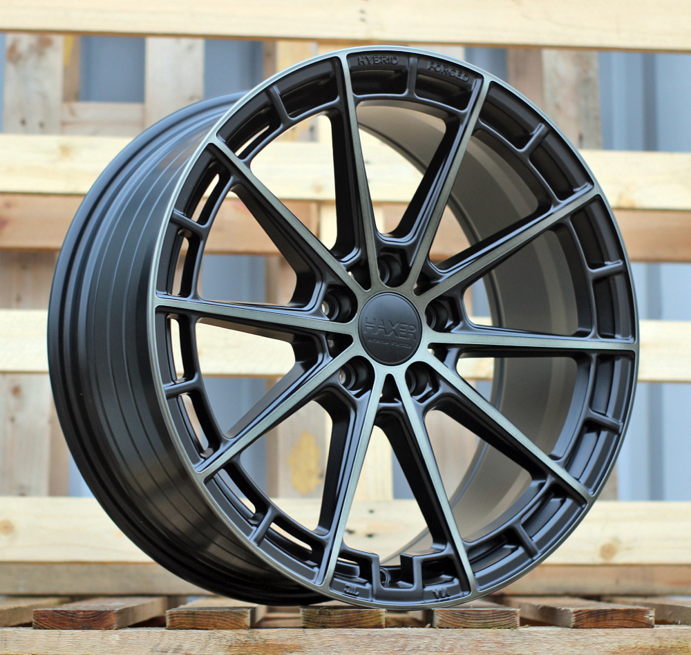R19x8.5  5X112  ET  40  66.5  HX019F  (F9793)  Black Half Matt Double Tinted Face (BLHMDTF)  For HAXER  (P2)  (HYBRID FORGED New Design)