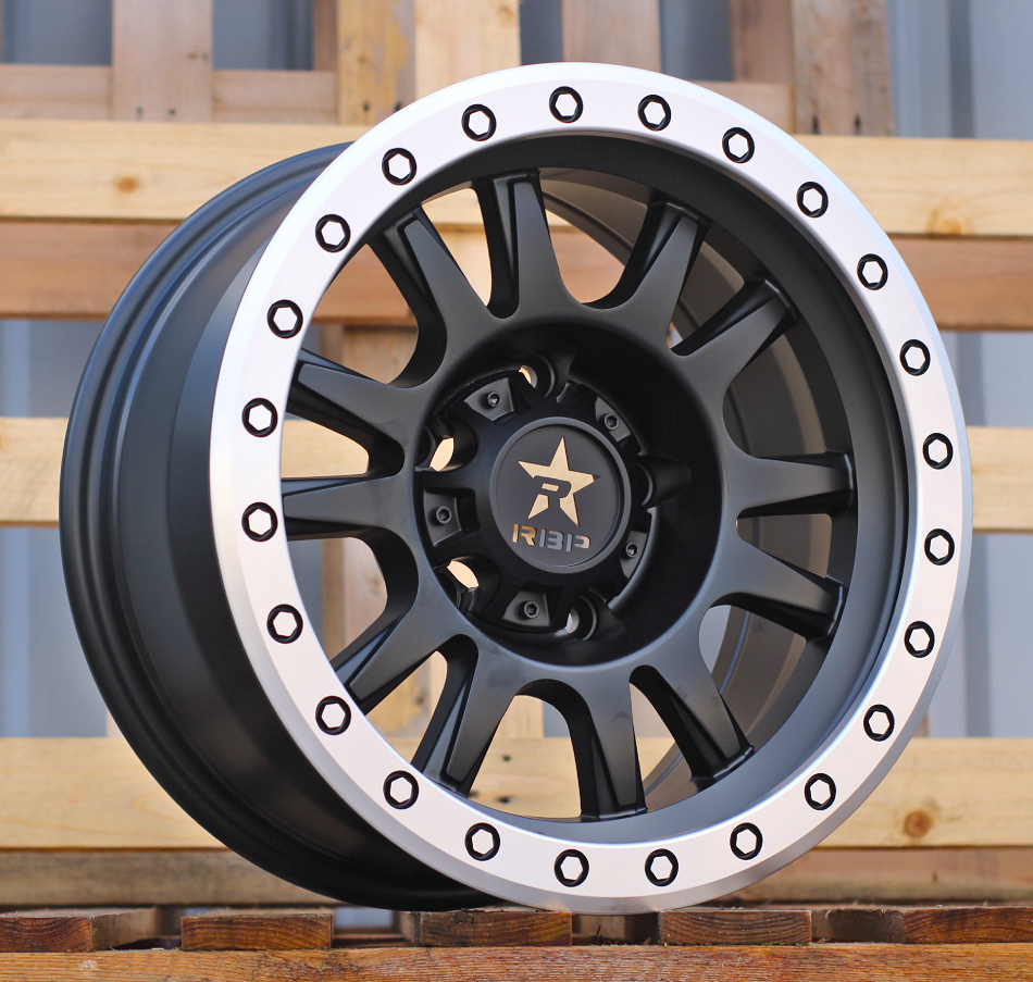 R16x8  5X139.7  ET  M12  110.5  B5944  Black Half Matt+Polished Lip (BLHMPL)  For 4X4  (L2)