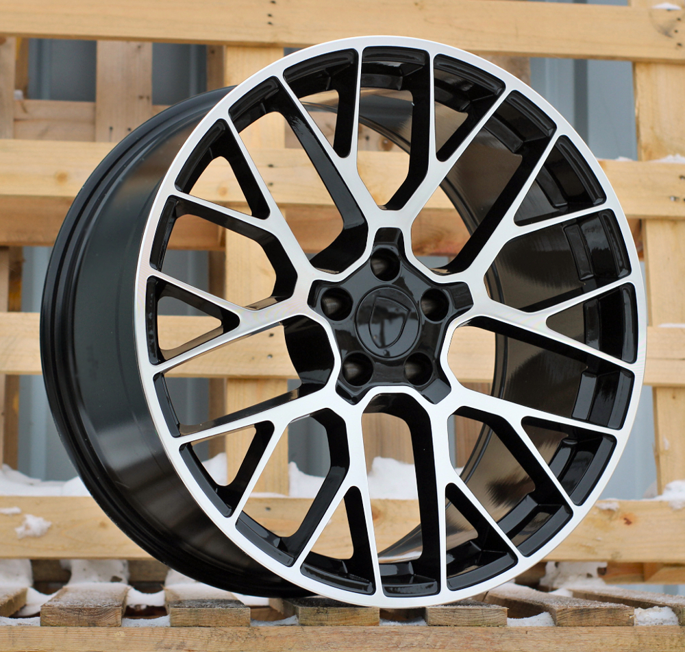 R20x10  5X112  ET  19  66.5  BK998  Black Polished (MB)  For PORCH  (Z7)  (Rear+Front)