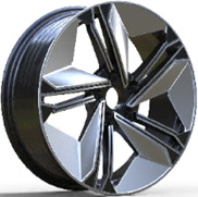 R19x8.5  5X112  ET  35  66.56  FBX334  Silver Shining+Black (SSBL)  For AUD  (Z5)  (HYBRID FORGED)