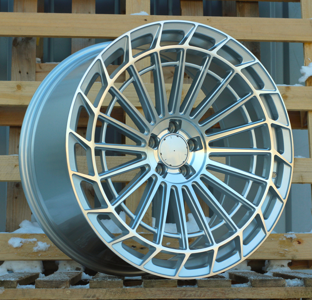 R22x10.5  5X112  ET  43  66.6  FBX162  (FB780)  Machined Silver (MS)  For MER  (Z6)  (Rear+Front)