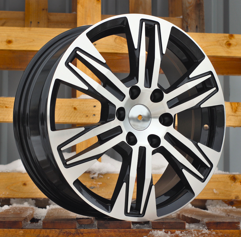 R17x6.5  6X120  ET  50  74.5  IN3606F  Black Polished (MB)  For VW  (K8)  (HYBRID FORGED (max 1200kg))