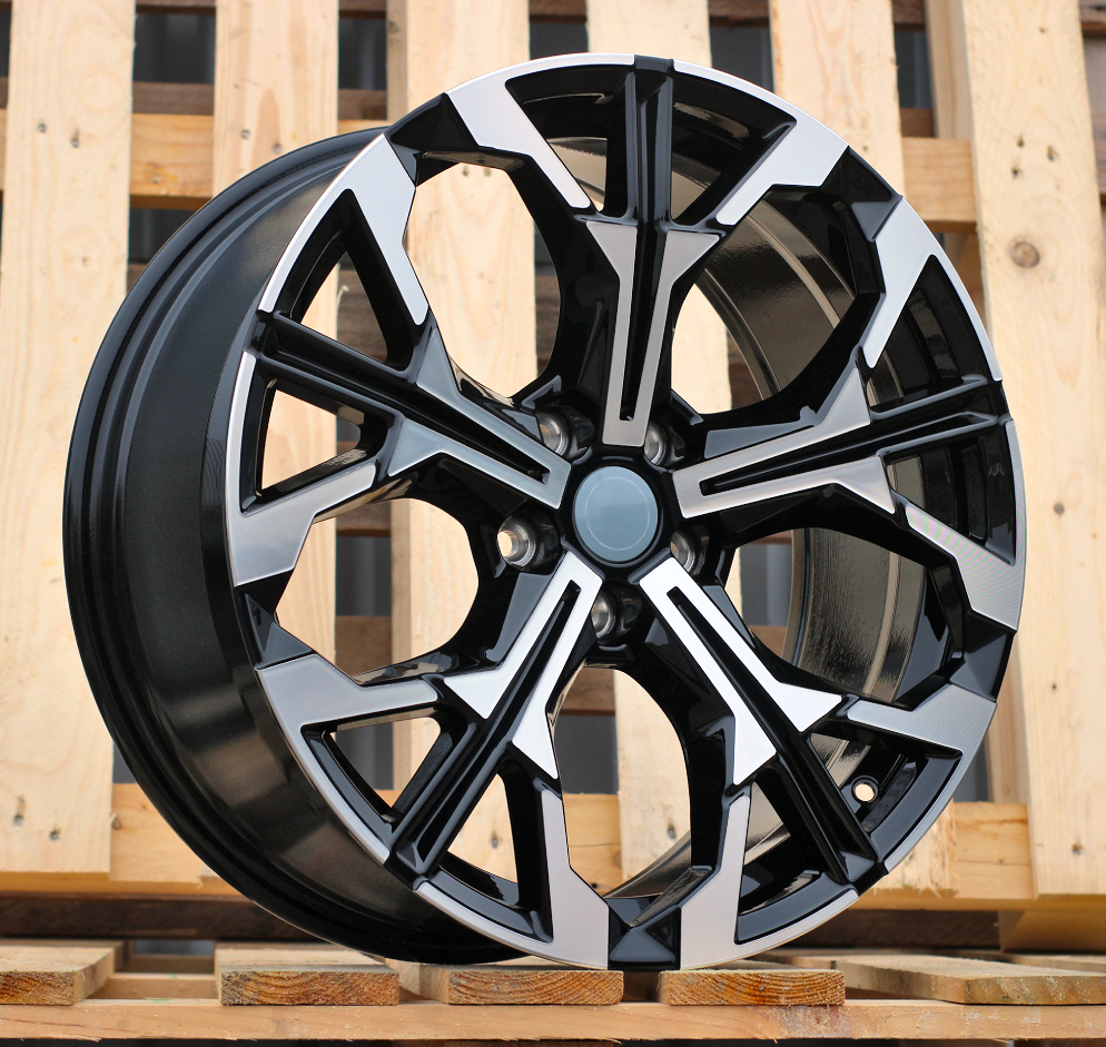 R19x8  5X112  ET  27  66.6  H3457F  Black Polished (MB)  For BMW  (M)  (HYBRID FORGED Rear+Front)