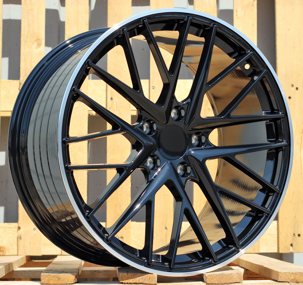 R21x11.5  5X130  ET  69  71.6  B5541  Black+Polished Lip (BLPL)  For PORCH  (M)  (Rear+Front)