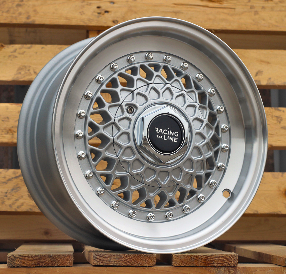 R13x6  8X100/114.3  ET  25  67.1  L1143  Silver+Polished Lip (SP)  For RACIN  (R)  (BBS Style)