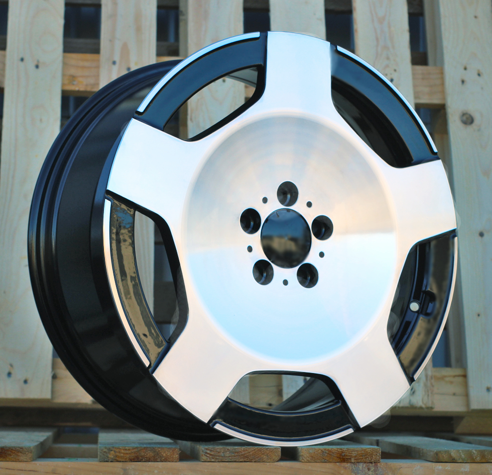 R19x8  5X112  ET  52  66.6  IN3518F  Black Polished (MB)  For MER  (Z5+M)  (HYBRID FORGED V-Class/Vito (max 1075kg))