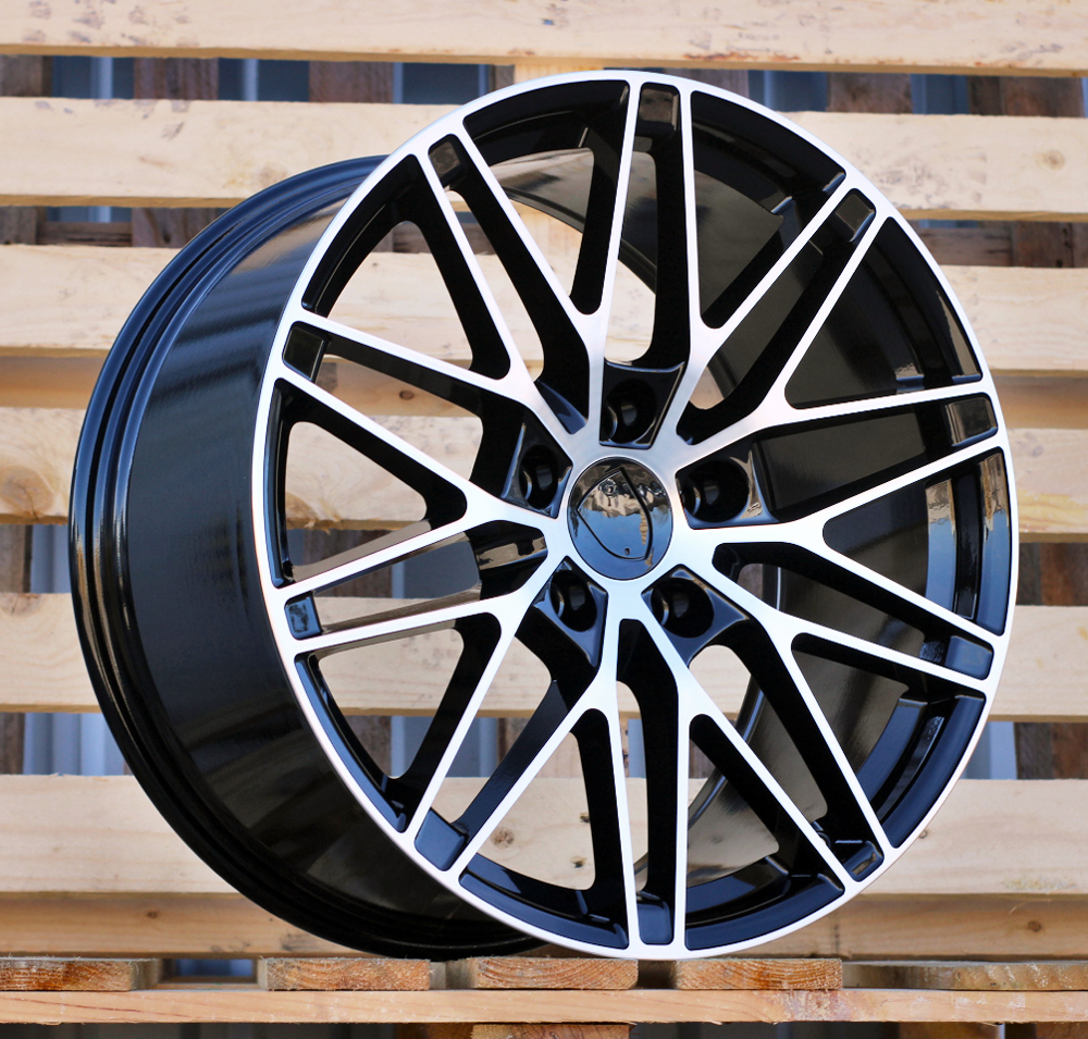R21x10.5  5X130  ET  47  66.5  3S1324  Black Polished (MB)  For PORCH  (M)  (NEW Macan II (XAB) HYBRID FORGED Rear+Front)