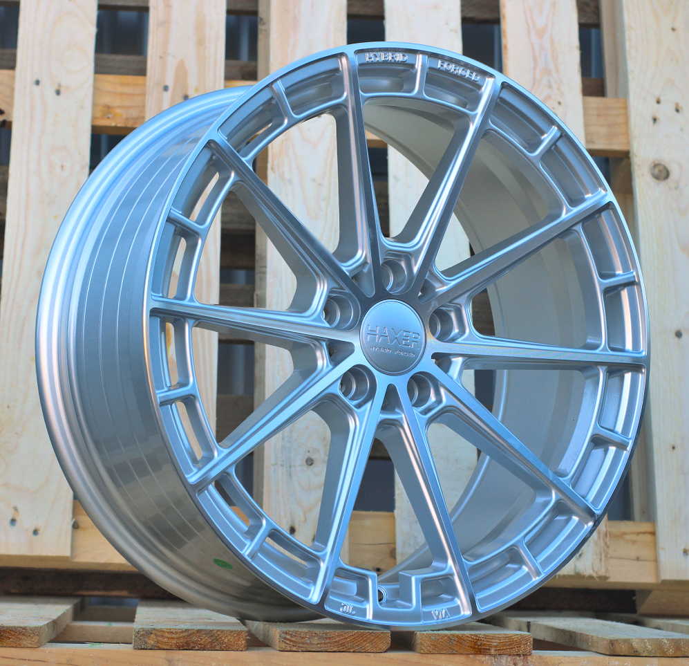R19x8.5  5X112  ET  40  66.5  HX019F  (F9793)  Polished Silver Half Matt (MSHM)  For HAXER  (Z5)  (HYBRID FORGED New Design)
