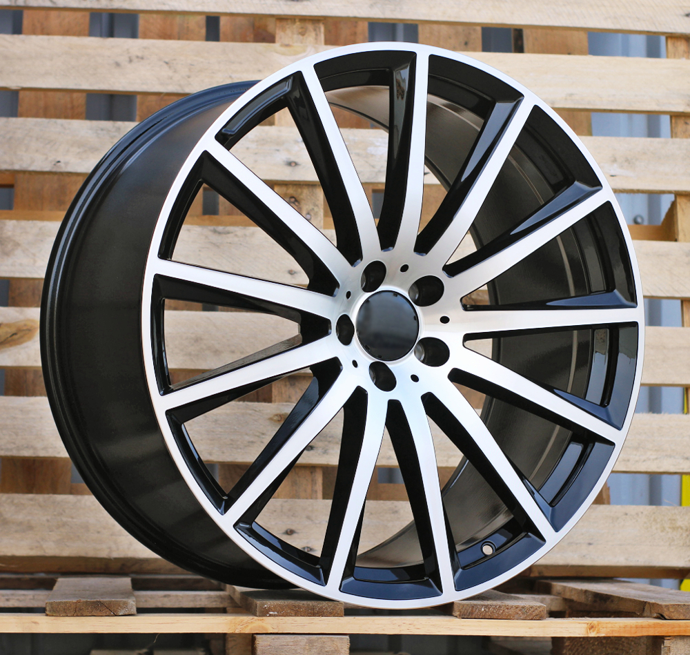 R22x11.5  5X112  ET  47  66.6  H3524F  Black Polished (MB)  For MER  (Z3)  (HYBRID FORGED Rear+Front)