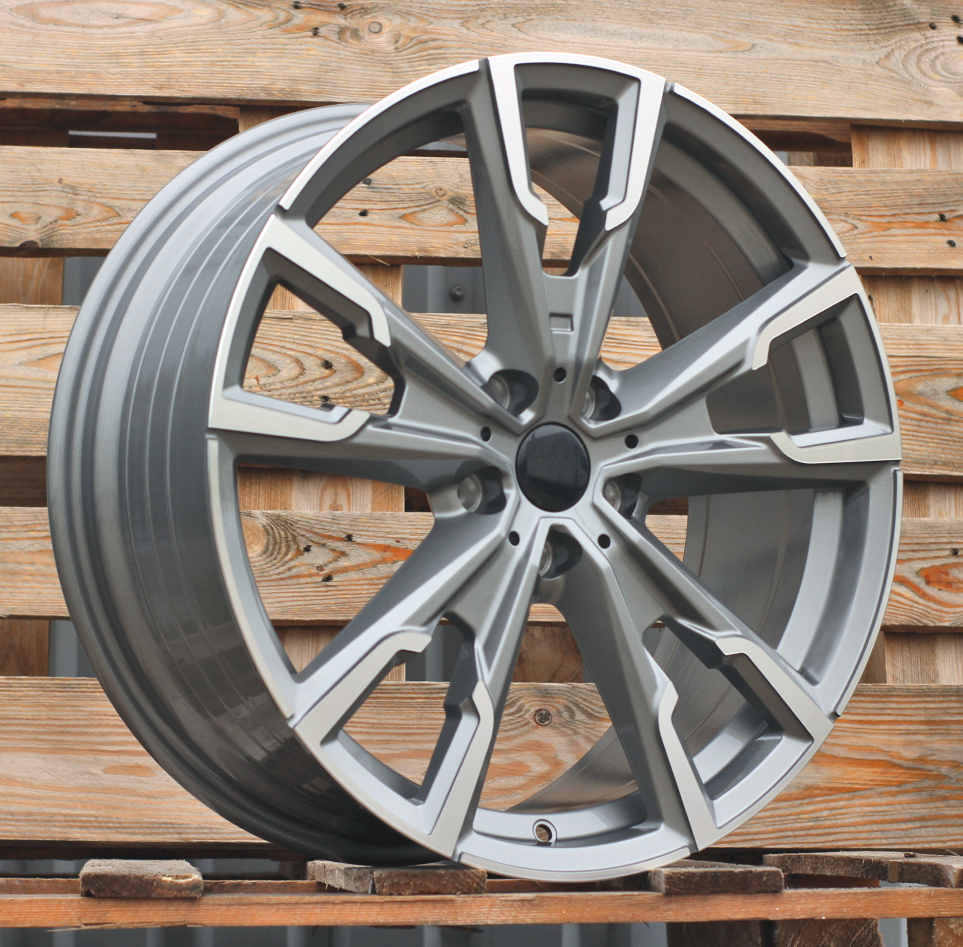R19x8  5X112  ET  46  66.6  YF5710  Grey Polished (MG)  For BMW  (Z6)  (HYBRID FORGED (X1; iX1; X2; iX2; Series 1(F40) 2(F44))