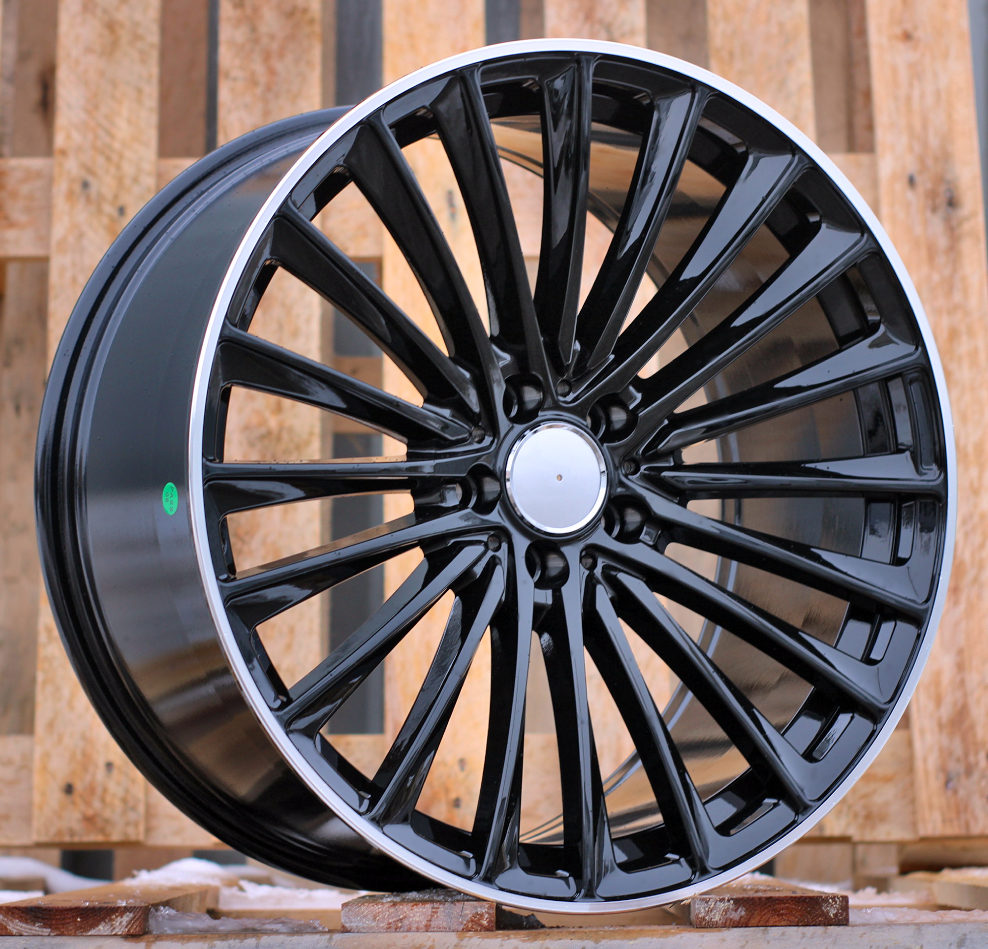 R21x9  5X112  ET  48  66.6  B5909  (FBX149)  Black+Polished Lip (BLPL)  For MER  (Z5)  (HYBRID FORGED (EQE V295) Front+Rear)