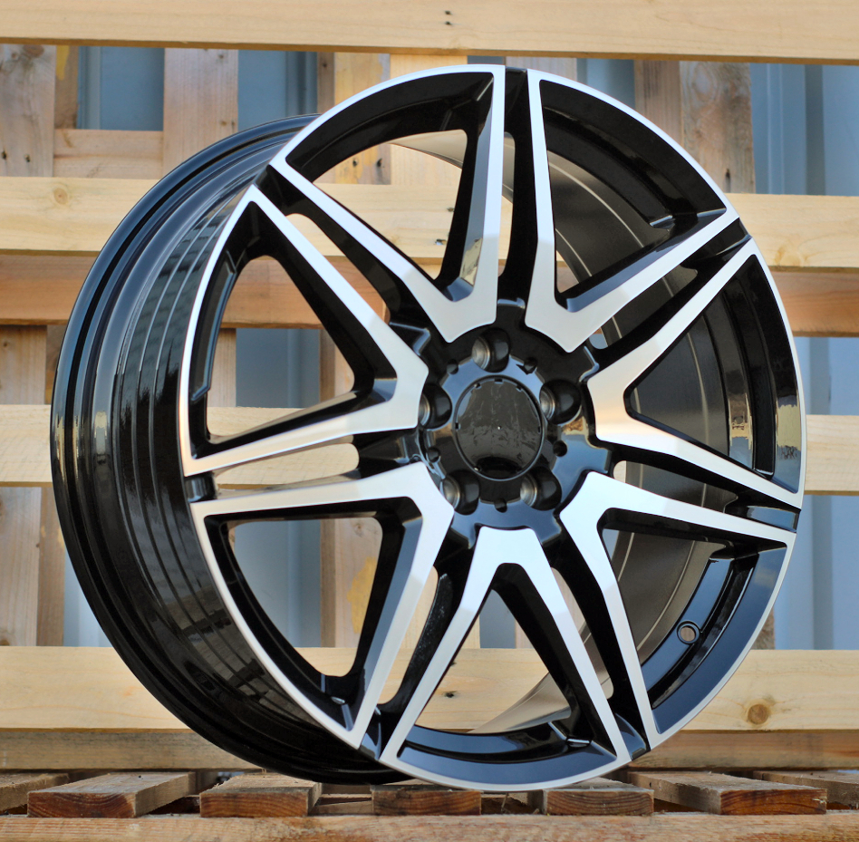 R19x8  5X112  ET  52  66.6  YF7075  Black Polished (MB)  For MER  (K8)  (HYBRID FORGED (1075 kg))