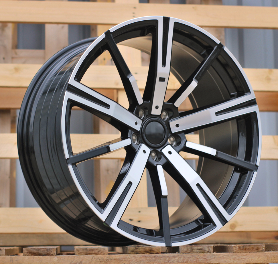 R19x8.5  5X112  ET  40  66.6  YF1156  Black Polished (MB)  For BMW  (Z6)  (HYBRID FORGED Front + Rear)